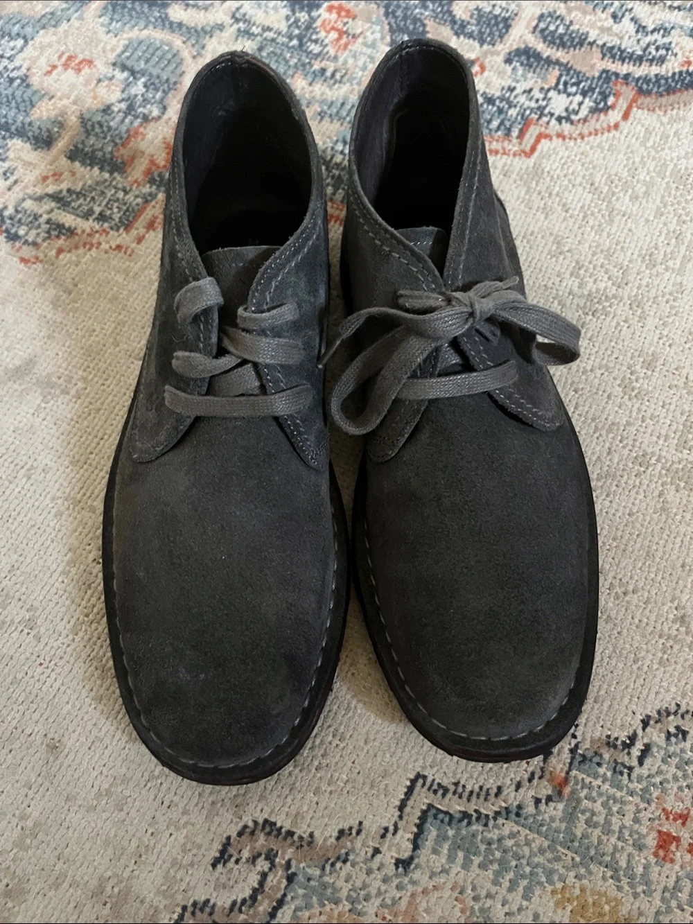 John Varvatos Men's Suede Chukka Boots - Charcoal Gray